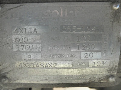 USED INGERSOLL RAND 4X11A3AX2