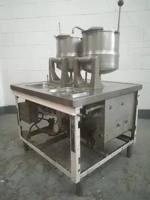 Groen model TDC/2-20 stainless steel twin kettle