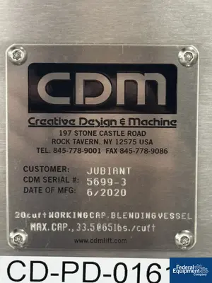USED Creative Design 20 Cu Ft CDM Bin, S/S