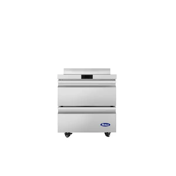 New | in-Stock Atosa New Atosa AWF27D2 27" Two Drawer Worktop Freezer - Commercial Stainless Steel Freezer Worktop Freezers Illinois US | Falcon Restaurant Supply #1373607