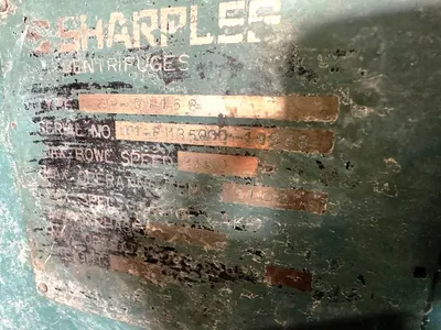 Sharples PM-35,000 Super-D-Canter centrifuge, 316SS.