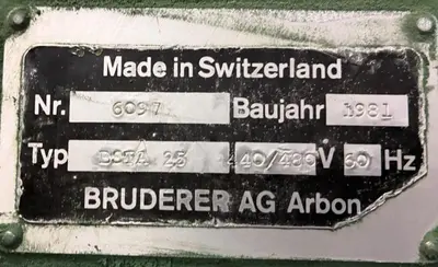 USED 1981 BRUDERER BSTA 25