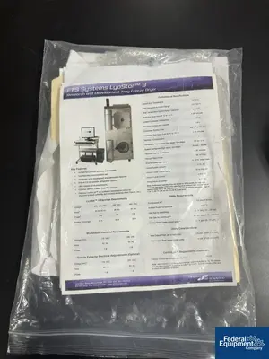 USED FTS Systems Inc. 4.6 Sq Ft FTS Systems/SP Scientific LyoStar 3 Mobile Freeze Dryer Lyophilizer