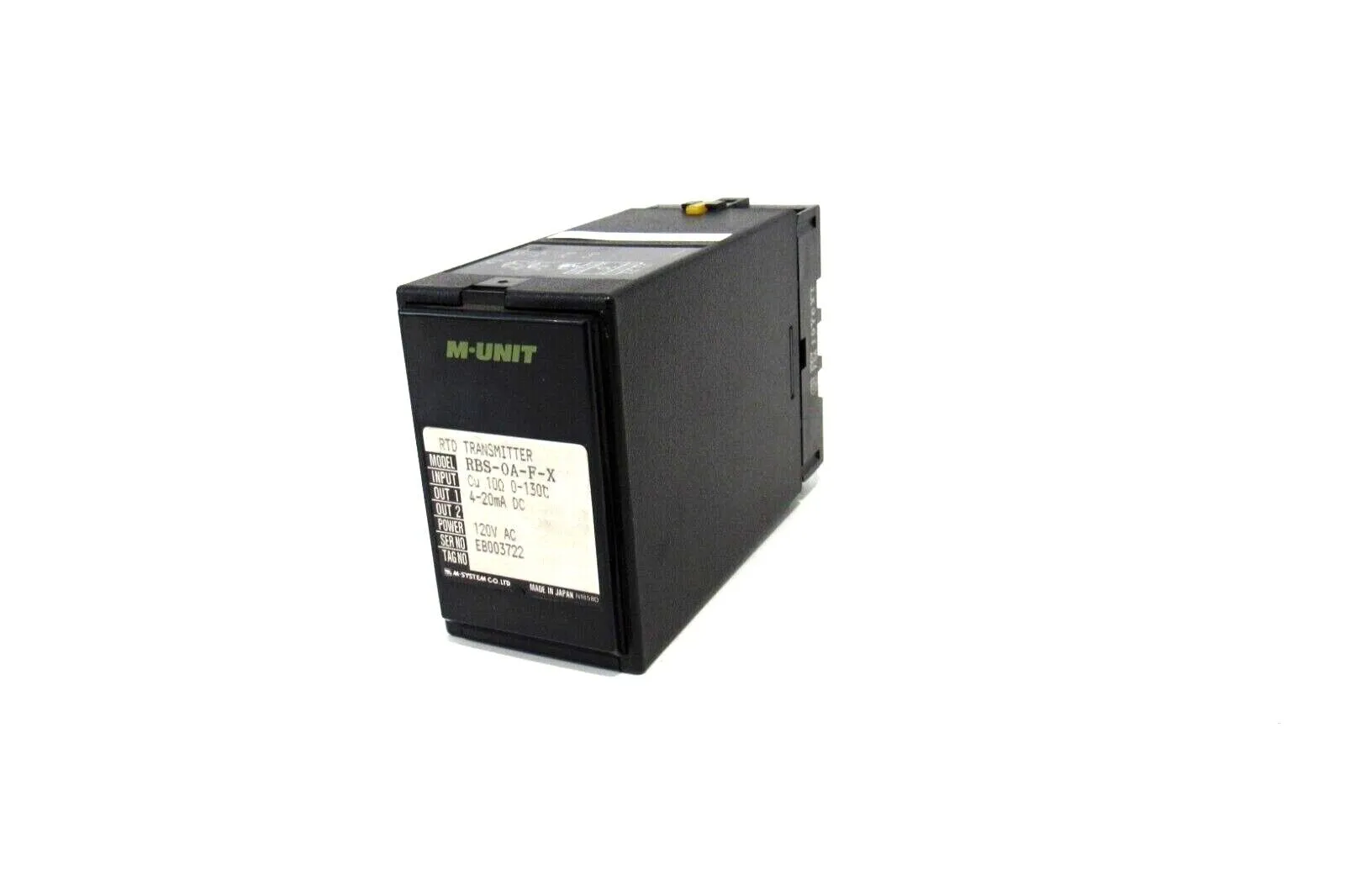 NEW M SYSTEM RBS-0A-F-X RTD TRANSMITTER RBS0AFX