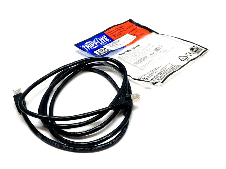 Used TRIPP LITE SHIELDED ETHERNET PATCH CABLE 7' CAT6A BLACK RJ45 M/M Cable & Wire Michigan US | Maverick Industrial Sales #1091418