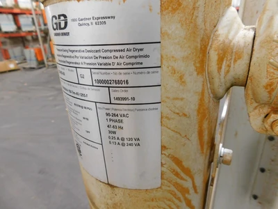 Used GARDNER DENVER DGHB-60 Air Compressor Dryers Ohio US | Equipment Recovery Corp. #1329657