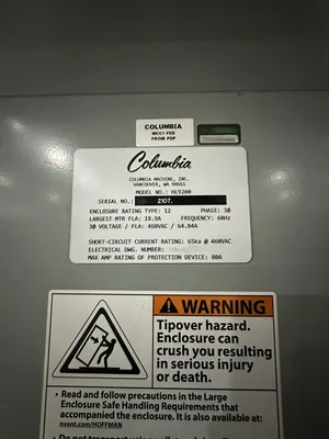 USED 2021 COLUMBIA MACHINE INC. HL9200