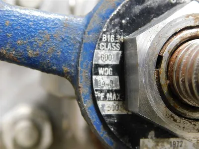 Powell 1972 Gate Valve 1" 600 Class 1440 psi WOG 500°F Max. Used