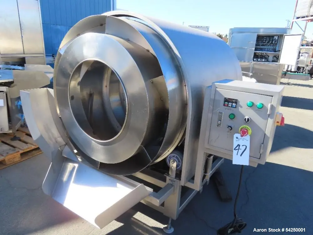 Used Shanghai Junyu JYC-500 Coating Drum for Sale – Stainless Steel, 1.5 HP Moto