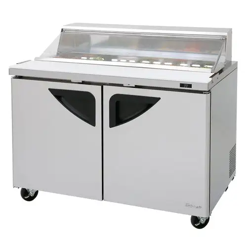 Turbo Air TST-48SD-N-CL 48 1/4" Super Deluxe Sandwich/Salad Prep Table w/ Refrigerated Base, 115v