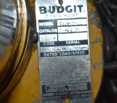 BUDGIT 113455-18 Hoists | Mohawk Machinery (2)