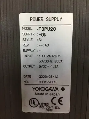 USED YOKOGAWA F3PU20-0N