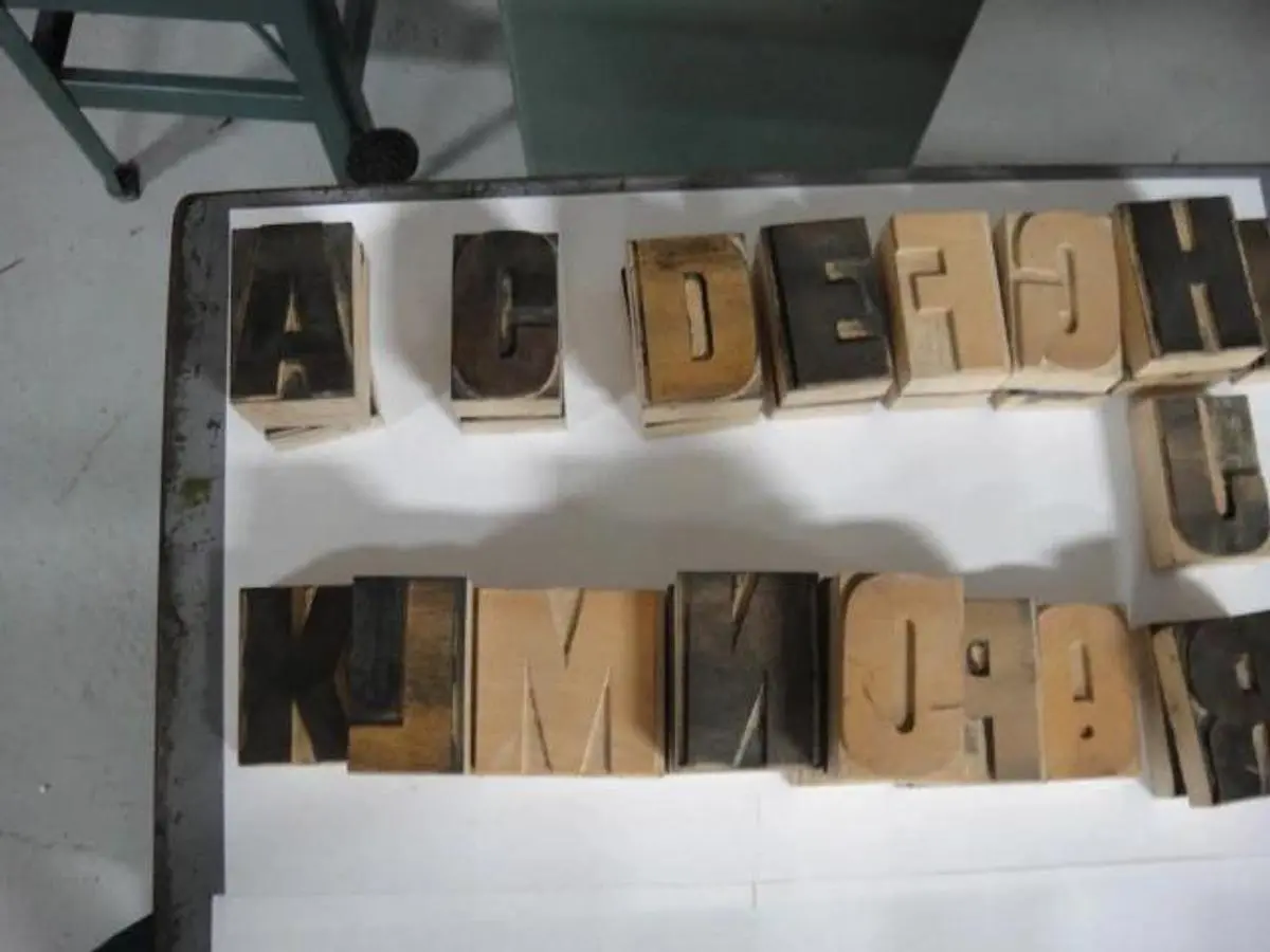 Heidelberg Wood Type, $10 Per Letter