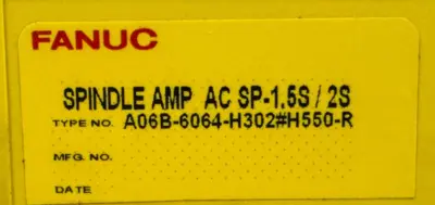 FANUC A06B-6064-H302#H550-R SPINDLE AMPLIFIER A06B-6064-H302#H550 REFURBISHED