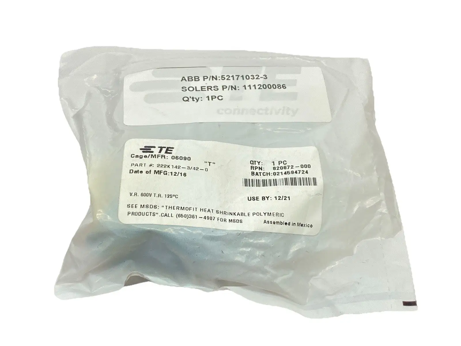NEW ABB HEAT SHRINK BOOT 111200086