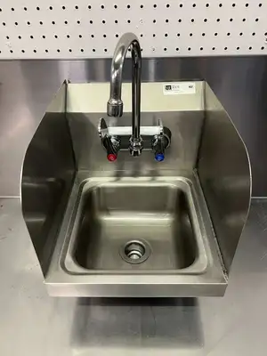 Used John Boos Used John Boos PBHS-W-0909 Stainless Steel Hand Sink with Faucet Sinks Illinois US | Falcon Restaurant Supply #1375051