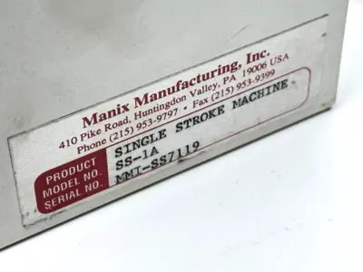 Used Manix Manufacturing SS-1A PCB Lead Forming Machine Michigan US | Maverick Industrial Sales #1502166