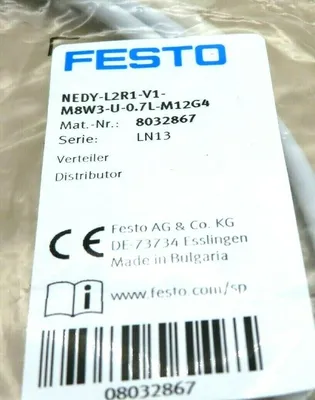 NEW FESTO NEDY-L2R1-V1-M8W3-U-0.7L-M12G4 DUO CABLE NEDYL2R1V1M8W3U07LM12G4