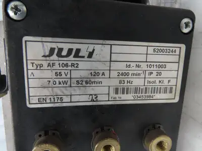 Jungheinrich JULI AF 106-R2 Electric Forklift Motor 55V 2400 RPM 52003244