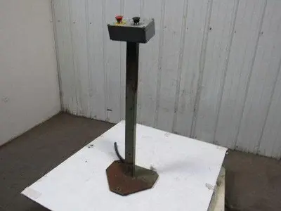 Straight Pedestal Column W/Base & 2 Button Box Electrical Enclosure