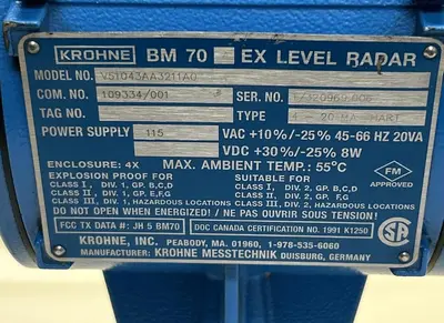 USED KROHNE V51043AA3211A0