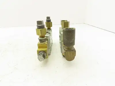 Zimmerman Zim-Air Pneumatic Air Valve Aluminum Manifold 1/4"npt  Lot of 2