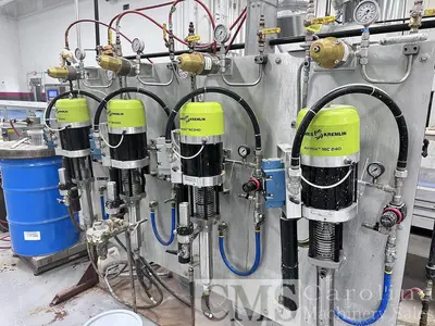 USED SUPERFICI 1300 MMTWIN SPRAY WITH 3 LAMINAR OVENS AND TWO LAMP UV
