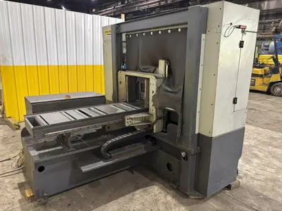 14" x 14" HYDMECH MODEL #H-14A AUTOMATIC HORIZONTAL BAND SAW WITH NESTING: STOCK #23623