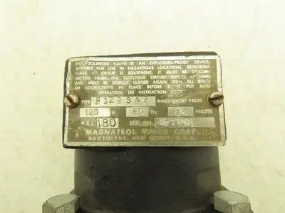 Magnatrol Valve Corp F129S42 Solenoid Valve 2-Way 180psi 1/2" NPT NO 120V