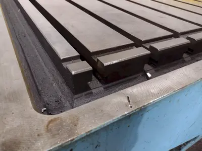 90'' X 130'' T SLOTTED LAYOUT TABLE / FLOOR PLATE: STOCK 17536