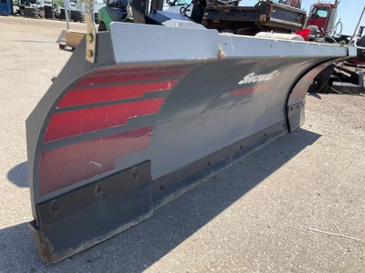 SnowEx Power Plow 8100 Snowplow, 8’ wide to 10’ wide, metal cutting edge, hydraulic angle, no wiring...