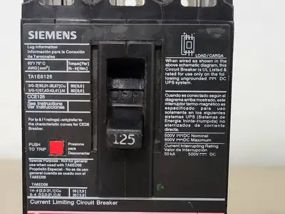 USED SIEMENS CED63B125
