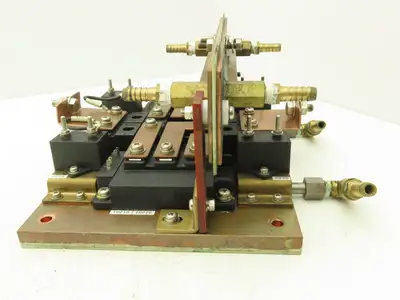 Water Cooling Block Solid Copper Base CPUs Resistors 1/4"NPT Fittings 2 Circuits