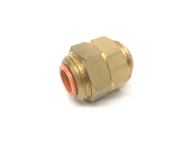 KQ2E13-00A | SMC  Bulkhead Union One-Touch Fitting 1/2" Tube Size LOT OF 5 - Used