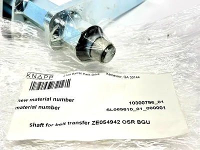 ZE054942 | Knapp  OSR BGU Shaft For Belt Transfer 10300796_01 SL065610_01_000001 - New Other