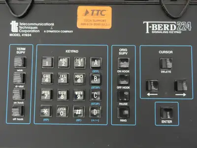 TTC T-Berd 224 PCM Communications Analyzer 120VAC Test Module With Keypad 41934