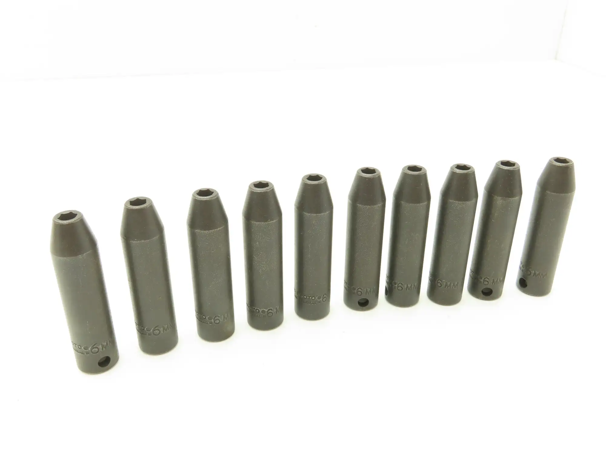 Proto 7006M 3/8" Drive 6MM 6 Point Impact Socket Deep 2-3/4"L  Metric Lot of 10