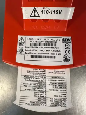 Sew Eurodrive MCLTE-A0011-101-1-00 / MCLTEA0011101100 1.1kW 1.5HP (8.3.1)