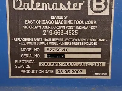 USED 2007 BALEMASTER 5275G-10