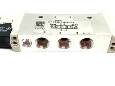 USED FESTO PISTON GATE SOLENOID VALVE 5/3 CLOSED, 566501