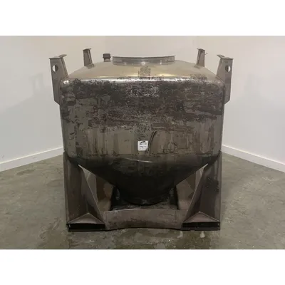 Used 1000 Liter (35 cu. Ft) IBC Matcon Stainless Steel Portable Tote Bin
