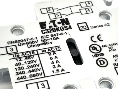 Eaton C320KGS4 Auxiliary Contact 2NO