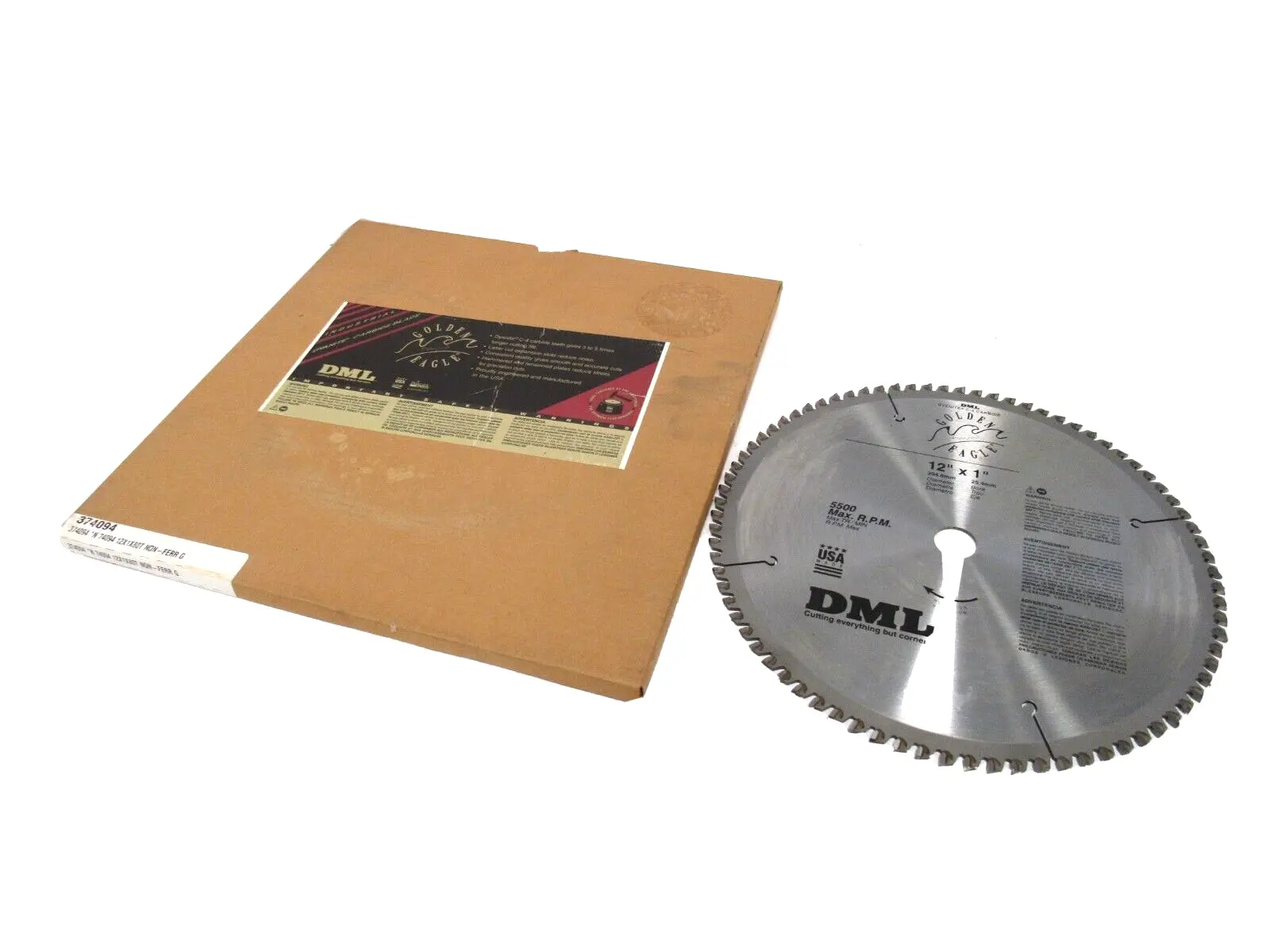 NEW DML 374094 CARBIDE TEETH SAW BLADE 12x1x80T