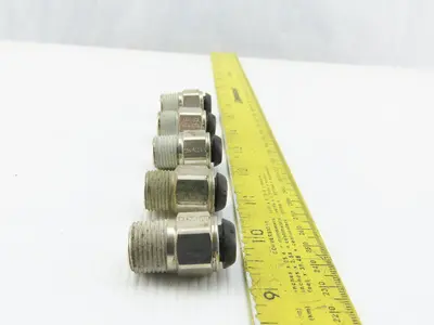 Parker 3/8" NPT x 10mm Tube Push To Connect Stainless Steel Male Fitting Lot/ 5