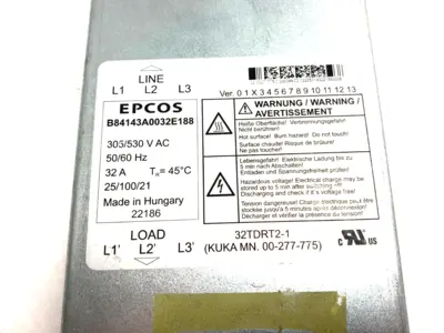 B84143A0032E188,277775 | Epcos B84143A0032E188 Mains/Line EMI Filter 3-Phase, Kuka 277775 - New Other