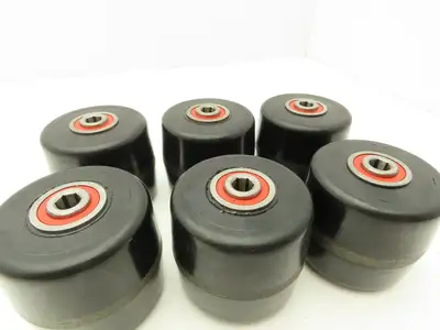 Magline 140141 Roller 3"W x 3.5"H 7/16" ID Used On Various Dollies Lot of 6