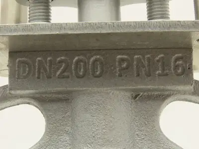 DN200 PN16 Wafer Butterfly Valve Cast Iron 8" W/Mount