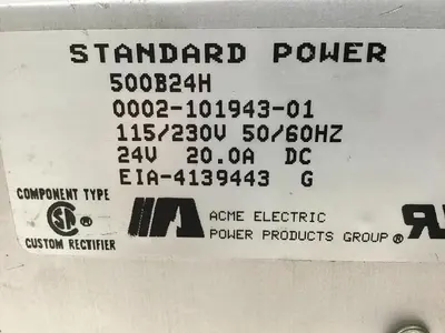 USED ACME ELECTRIC 500B24H