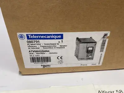 New | in-Stock Schneider Electric, Telemecanique Altivar 58 Adjustable Speed Drive 3kW, Class A Filter Variable Speed Drives Michigan US | Maverick Industrial Sales #1402075