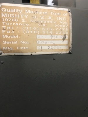 2006 MIGHTY VIPER VMC 950 Vertical Machining Centers | PM Machines (18)